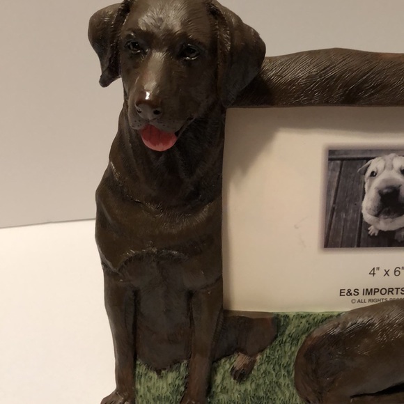 Three 3D Chocolate Labs 4” x 6” Picture Frame - Picture 2 of 9